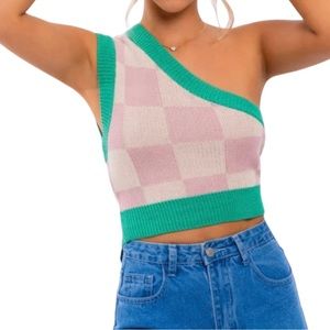 Knit Checker top